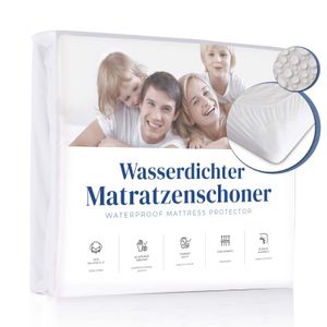 Wasserdichter Matratzenschoner Jersey-Baumwolle – 160x200 cm / Weiß