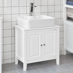 SoBuy® Vanity unit,Kúpeľňová toaletná jednotka,FRG202-W