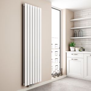 EMKE Vertikal Heizkörper Design Paneelheizkörper 1800x540mm Weiß flach Doppellagig Mittelanschluss Heizung, 1949W