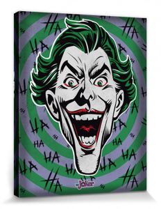 Batman Poster Leinwandbild Auf Keilrahmen - The Joker, Hahaha (50 x 40 cm)