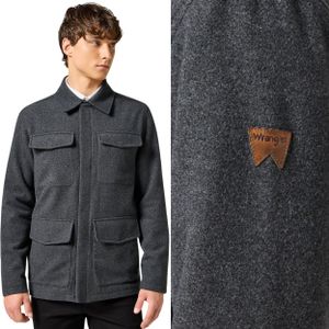 Wrangler Übergangsjacke Herren Frühling Grau Jacke Größe S