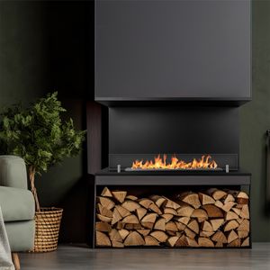 Krb na bioetanol Vstavaný krb s 3 otvorenými stranami 90x45 Trevi 90