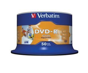 Verbatim DVD-R Rohlinge 50er Spindel bedruckbar
