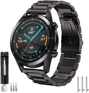 Armband 22mm Edelstahl Uhrarmband Ersatzarmband Kompatibel mit Huawei GT 2/2e/2 Pro Huawei Watch GT/Active/Huawei Watch 3/3 Pro