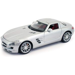 Maisto 31389 - Modellauto - Mercedes SLS AMG (silber, Maßstab 1:18)