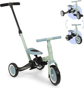 Billy 4-in-1 Kinderfahrrad mit Schiebestange Gio Blau - Grün
