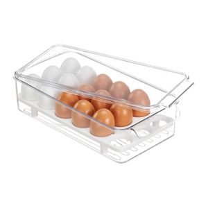 relaxdays Kühlschrank Eierbox für 18 Eier