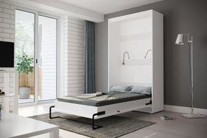MINIO Nástenná rozkladacia posteľ HOME 120 x 200 cm biela