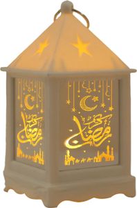 Ramadan-Laterne, LED-Desktop-Lampe im Retro-Stil, einzigartiges Design, batteriebetrieben, dekorative Laterne, hängendes LED-Kerzenlicht