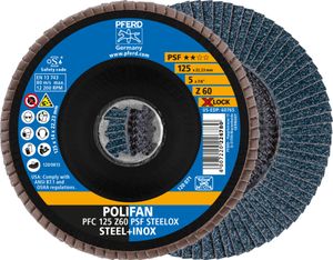 Fächerschleifscheibe X-LOCK STEELOX K60PSF 125mm Pferd
