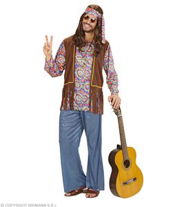 Hippy Kostüm Psychedelic Hippie - 70er Jahre Woodstock L - 52/54