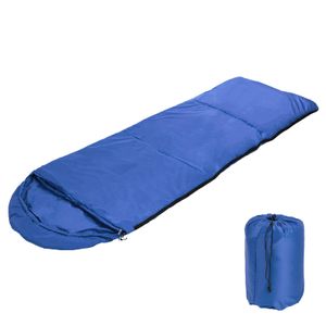 Toboli Schlafsack Blau 210x75cm Deckenschlafsack 950g ultraleicht Kunstfaser für Camping und Outdoor
