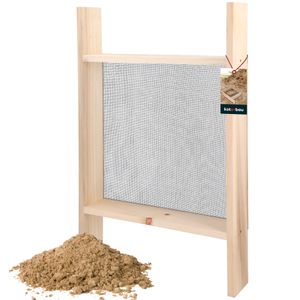 KOTARBAU® Durchwurfsieb 2x2 mm Holz Stahl Gartensieb Erde Kompostsieb Durchwurfsieb Sieb Gartenerde Gartensieb Erdsieb für Garten Sandsieb Gartensieb groß Garten Sieb Kompost Sieb Sand