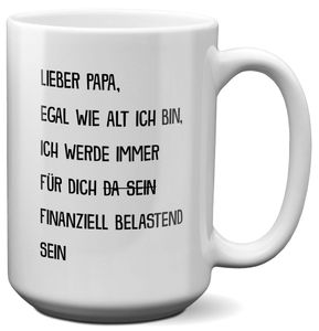 22Feels XL Tasse Papa Geschenk Vatertag Vater Geburtstag Kaffeetasse Männer Weihnachten Haferl Geschenkidee Bürotasse