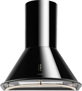 Klarstein Lumio Neo - Retro digestor, nástenný digestor, odsávací digestor, energetická trieda A, šírka: 60 cm, odsávanie/recirkulácia vzduchu, prietok odsávaného vzduchu: 610 m³/h, puzdro z ušľachtilej ocele, čierny