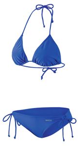 BECO Side Tie Triangel-Bikini Triangle Bikini Badeanzug Größe 34 blau