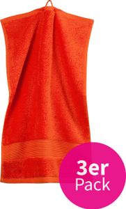 grace grand spa Gäste-Handtuch 3er-Pack Avantgarde mit breiter Webbordüre Terracotta One Size grace grand spa Gäste-Handtuch 3er-Pack Avantgarde mit breiter Webbordüre Terracotta One Size