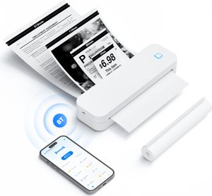 Tragbarer A4-Thermotransferdrucker, kabelloser Tattoo-Transferdrucker, Verwendung mit Mobiltelefonen/Laptops, 56 mm/77 mm/107 mm/210 mm/216 mm (2 Zoll/3 Zoll/4 Zoll/8 Zoll/8,5 Zoll), US-Letter-A5-Papierformat fuer Buero und Schule, kompatibel mit Windows-/Mac-System, tintenloser Druck, Tattoo-Muster, PDF-Datei, Webseite, Vertragsdokumente, Bilder, wird mit 1 Papierrolle geliefert