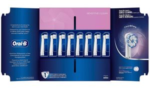 Oral-B Sensitive Clean Aufsteckbürsten für elektrische Zahnbürste, 8 Stück, sanfte Zahnreinigung, ultra-dünne Borsten-Technologie