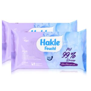 Hakle Feucht Pur mit 99% Wasser 42 Blatt - Toilettenpapier (2er Pack)