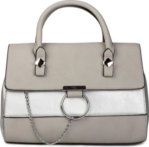 styleBREAKER Satchel Henkeltasche im 2-Tone Design mit Metall Ring und Kette, Handtasche, Tasche, Damen 02012125 styleBREAKER Satchel Henkeltasche im 2-Tone Design mit Metall Ring und Kette, Handtasche, Tasche, Damen 02012125