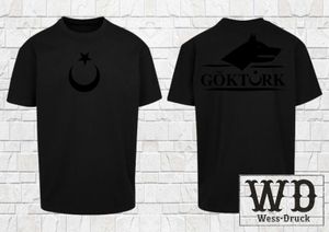 Herren Oversize Göktürk T-Shirt Schwarz Schwarz 3XL