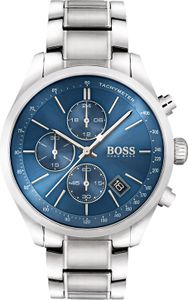 Hugo Boss 1513478 GOVNR Hodinky Pánske kožený remienok Chrono Dátum Strieborná