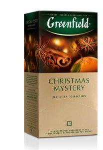 Greenfield Christmas Mystery Aromatisierter schwarzer Tee 25Teebeutel
