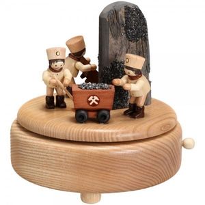 Hudobná skrinka baníci v šachte prírodná veľká ŠxVxH 13x16x13 cm NOVINKA