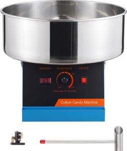 SucceBuy Elektrische Zuckerwattemaschine, 1000 W, Edelstahlschš¹ssel, Zuckerschaufel, fš¹r Zuhause, Kindergeburtstag, Familienfeier, Blau