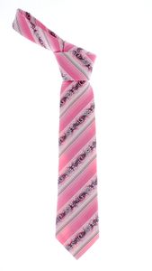 Krawatte Seide 146cm/8cm  Paisley rosa Blumen Floral Schlips Binder Tie