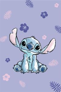 Fialová detská deka Lilo a Stitch