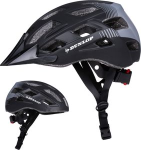 Dunlop Fahrradhelm Verstellbar von 58 bis 61 CM Größe L mit LED-Beleuchtung 3 Lichtmodi Schwarz Dunlop Fahrradhelm Verstellbar von 58 bis 61 CM Größe L mit LED-Beleuchtung 3 Lichtmodi Schwarz