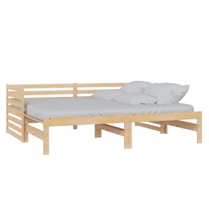 vidaXL Rozkladacia posteľ z borovicového masívu 2x(90x200) cm
