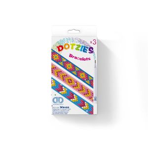 DOTZIES® Original Diamond Painting Armbänder Set „Waves“ 3 Stück 21 x