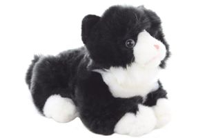 Katze mit Stimme Kuscheltier miauend schwarz weiß 22 cm Uni-Toys