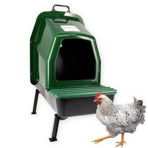 Legenester für Hühner mit Füßen Hühnerstall Zubehör Hühnernest Legenest Abrollnest mit Eierbox Geflügel Brutnest Kunststoff Freistehend