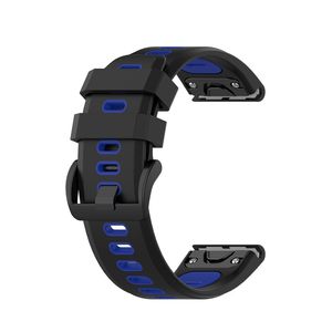 INF Garmin Fenix 5/6 Armband Silikon Schwarz Blau