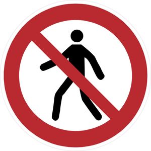 Schild für Fußgänger betreten verboten P004 40cm