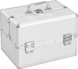 Prolenta Premium - Kozmetický kufrík 22x30x21 cm strieborný hliník