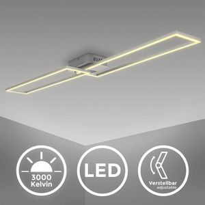 LED Deckenlampe 110x25cm Deckenleuchte 40W schwenkbar Wohnzimmer warmweiß silber