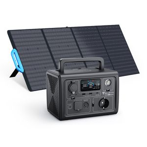 BLUETTI Solárne úložisko EB3A so solárnym panelom PV200, 268Wh prenosný generátor s 2*600W (1200W Surge) AC výstupmi, záložná batéria LiFePO4 pre vonkajšie kempovanie, cestovanie s dodávkou alebo karavanom, núdzové.