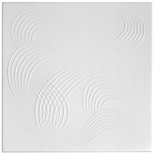 Deckenplatten aus Styropor XPS - Weiße Deckenpaneele pflegeleicht & robust - (10QM Sparpaket NR.84 50x50cm) Styroporplatten Paneele Schallschutz