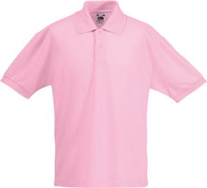 Fruit of the Loom - Kids 65/35 Piqué Polo - Light Pink - 116