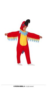 kostým papagáj polyester červený 5-6 rokov