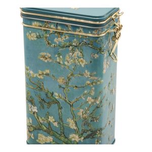 Vorratsdose von Fridolin - Kaffeedose, Teedose - geprägt und aufwendig lackiert - Künstler: Van Gogh Motiv: Mandelblüte - Maße: (B/H/T) ca. 11 × 18 × 7,4 cm Volumen ca. 1,5L