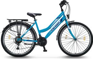 24 Zoll Kinderfahrrad Shimano 21-Gang mit Beleuchtung Türkis