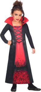 (PKT) (9908593) Detský dievčenský kostým Rose Vampiress - recyklovaný kostým (8-10 rokov)