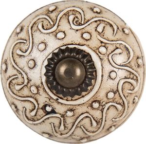 Clayre & Eef Türknauf Ø 4 cm Braun Beige Keramik