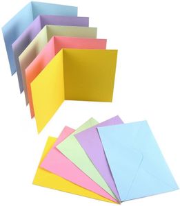 ewtshop® Bürobedarf & Schrein ewtshop® Sparset 50 x Faltkarten DIN B6 blanko farbig gemischt + 50 x Umschläge